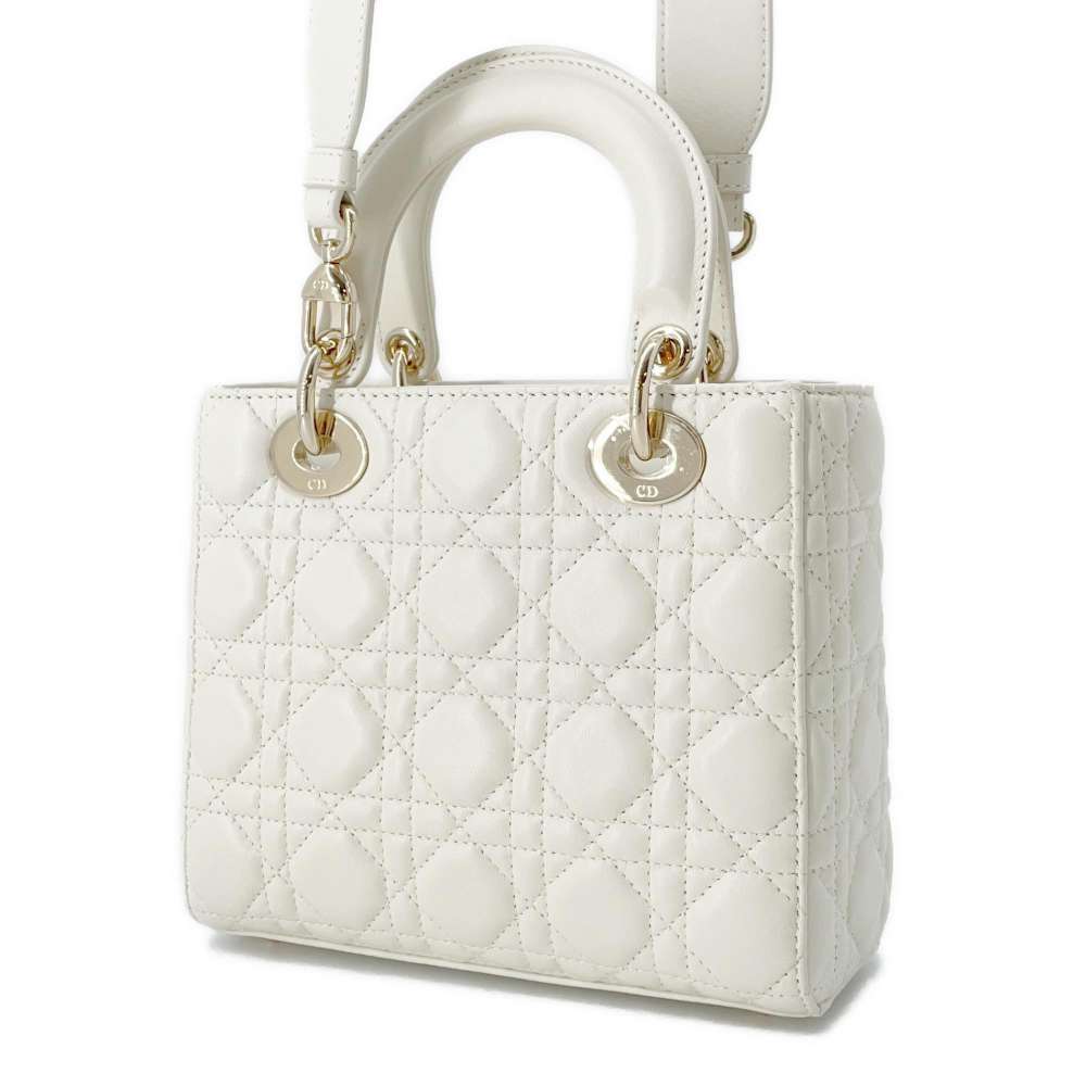 Christian Dior handbag Lady MY ABC Cannage shoulder bag White - Picture 2 of 12